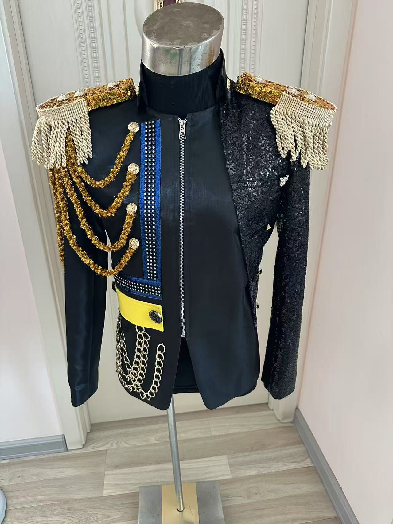 Men'S Formal Wear - Novos homens borla jaqueta real festa