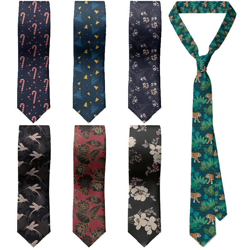 Men'S Holiday Formal Wear - Gravata masculina slim fit 3d estampada
