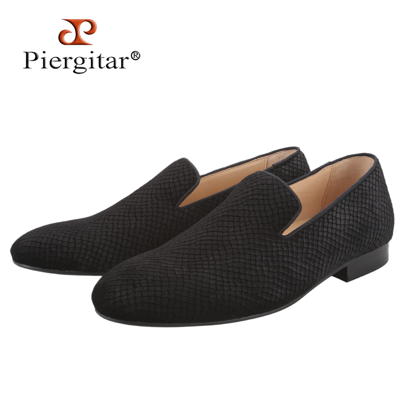 Men'S Formal Wear Slippers - Piergitar Sapatos masculinos de veludo com