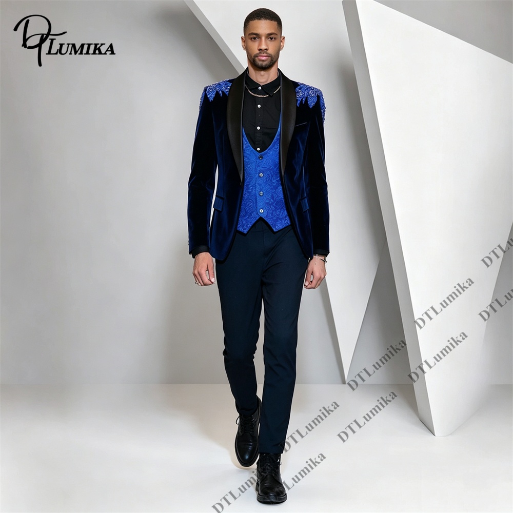 Men'S Formal Wear For Office - Conjunto Masculino Peagent de 3 Peças