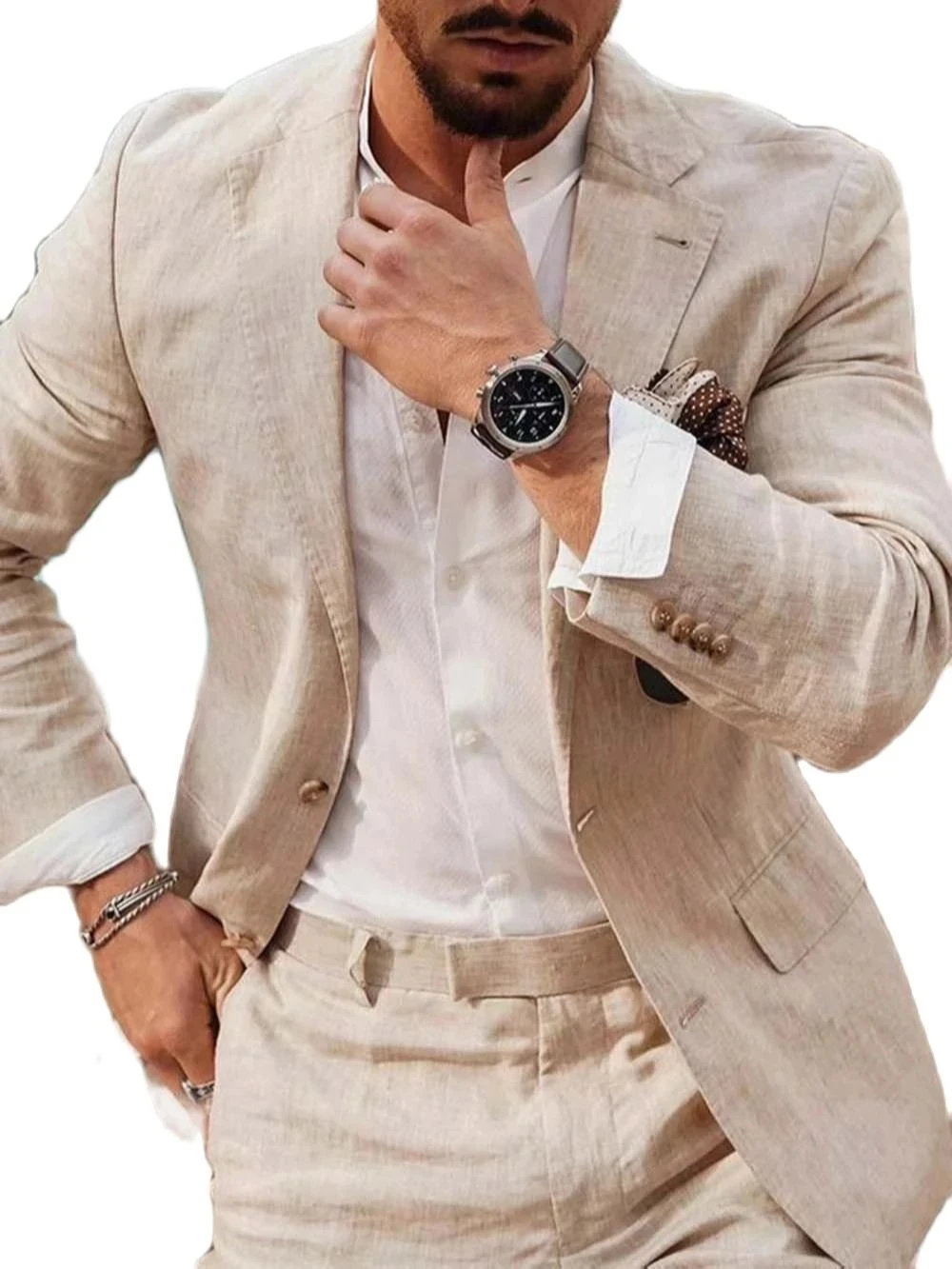 Ternos de Linho Masculinos par - Men'S Formal Wear avaliação e preço