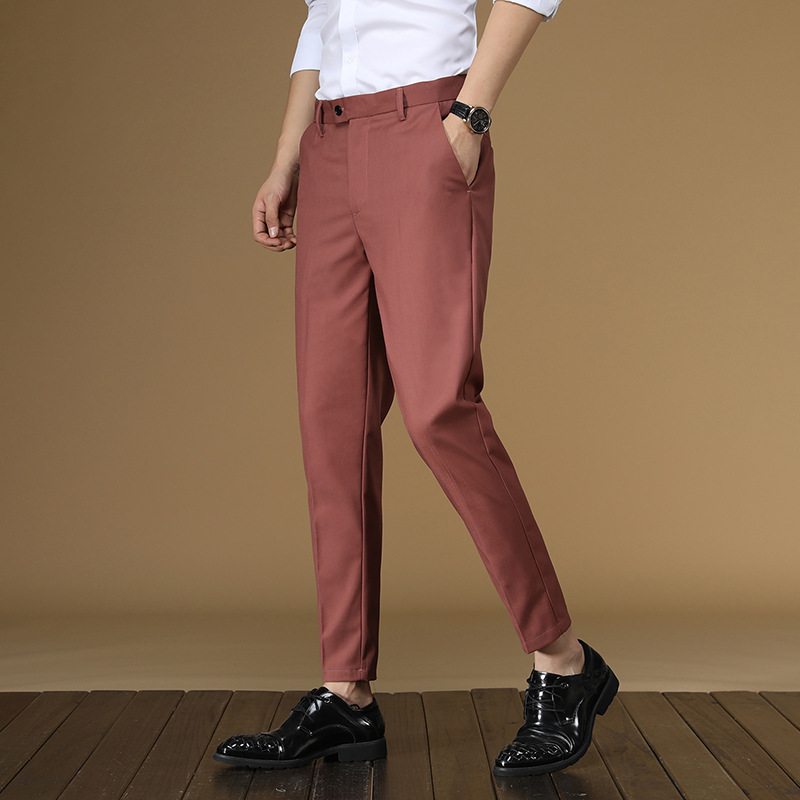 Calças de terno de verão dos h - Men'S Formal Wear For Office avaliação e preço