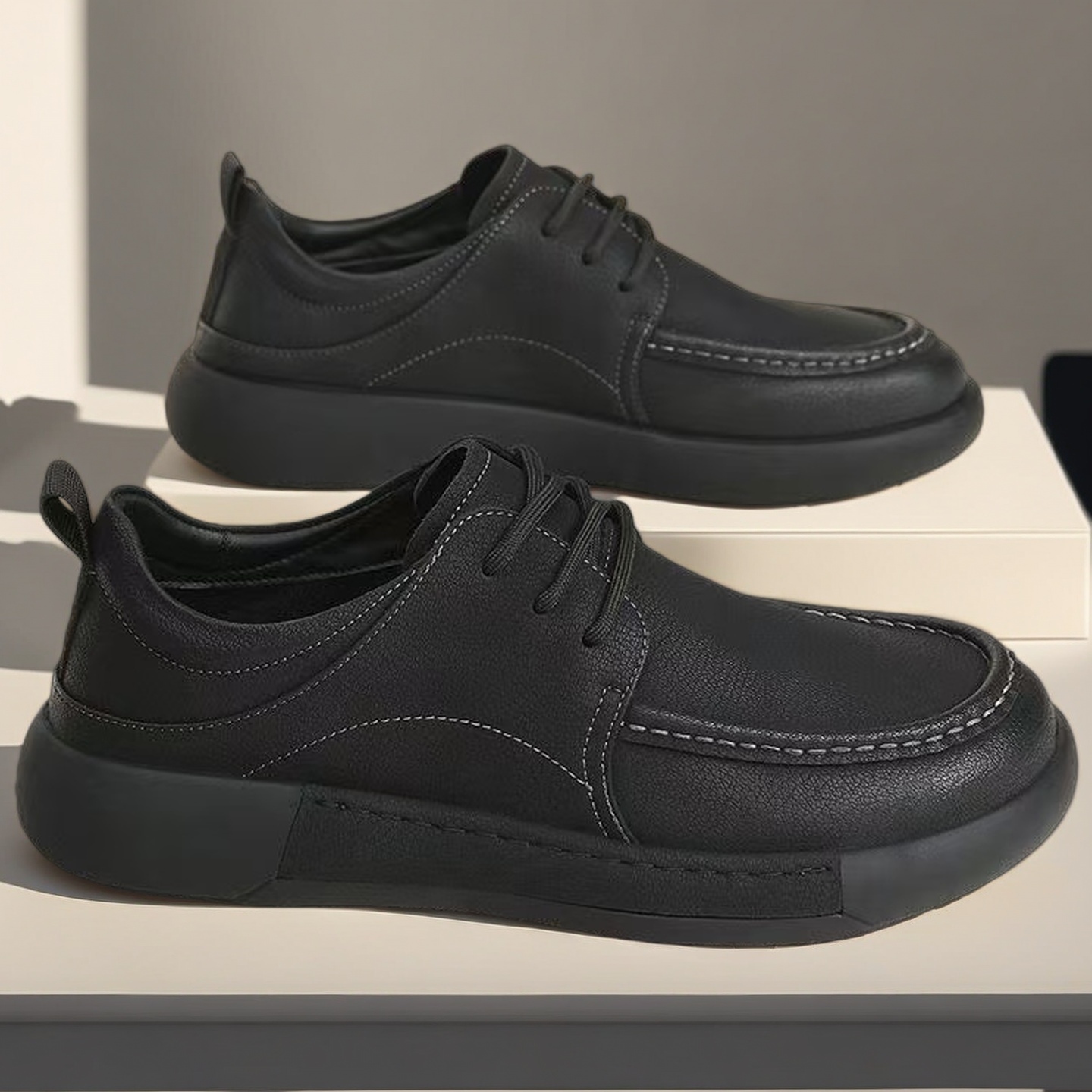 Sapatos masculinos de couro co - Formal Men Daily Wear Footwear avaliação e preço
