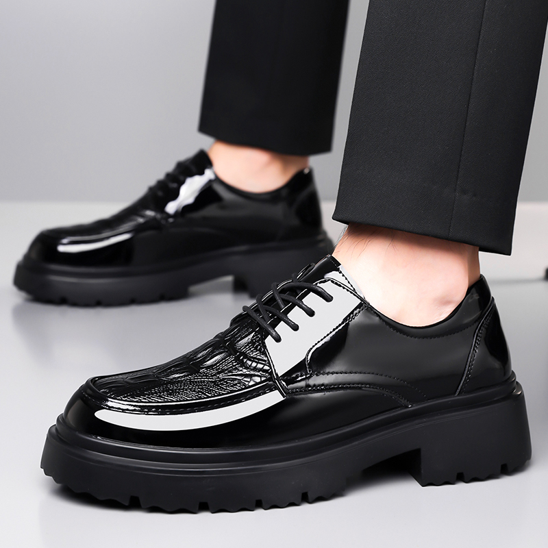 Sapatos de Couro Masculinos Es - Formal Men Daily Wear Footwear avaliação e preço