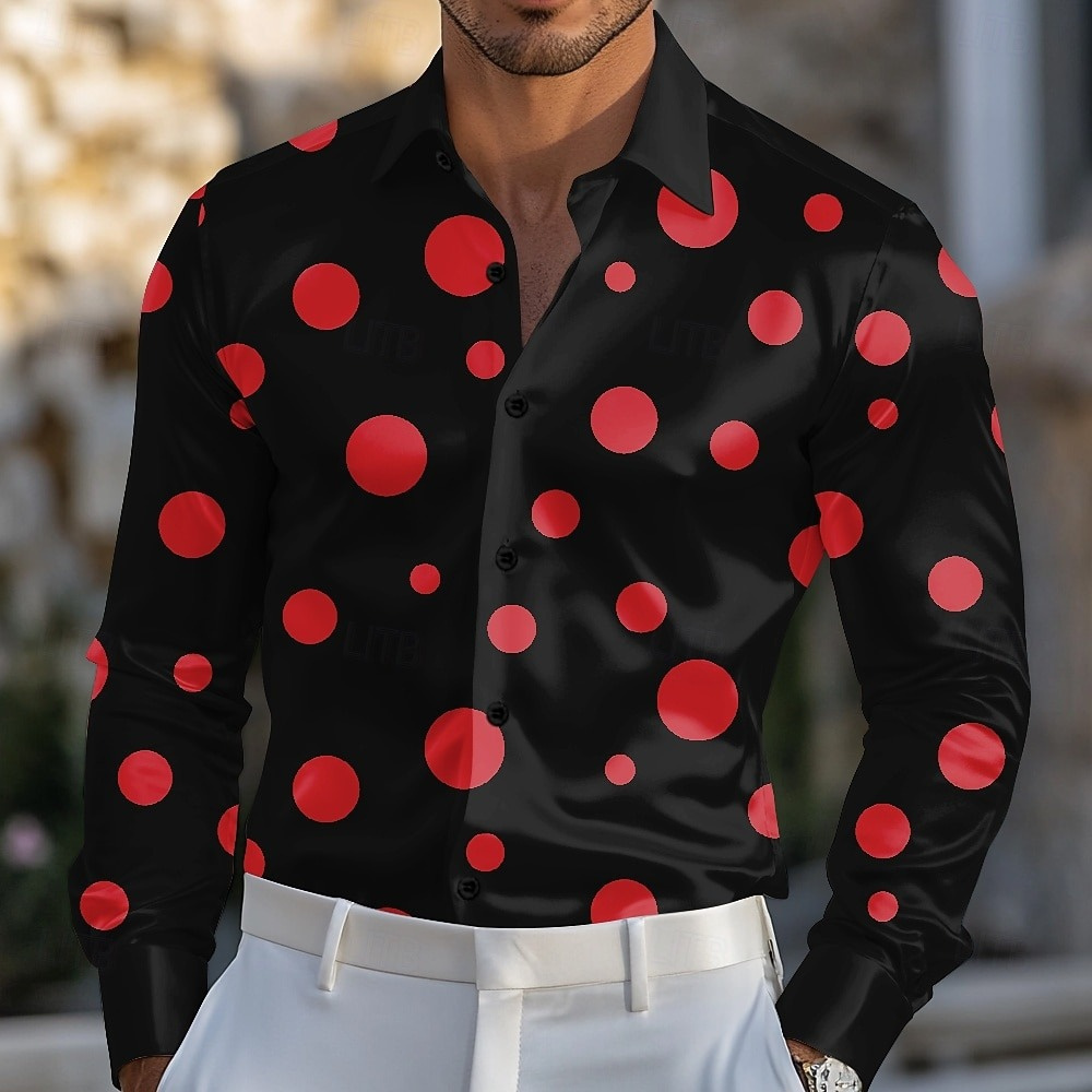 Camisa geométrica de bolinhas  - Men'S Holiday Formal Wear avaliação e preço