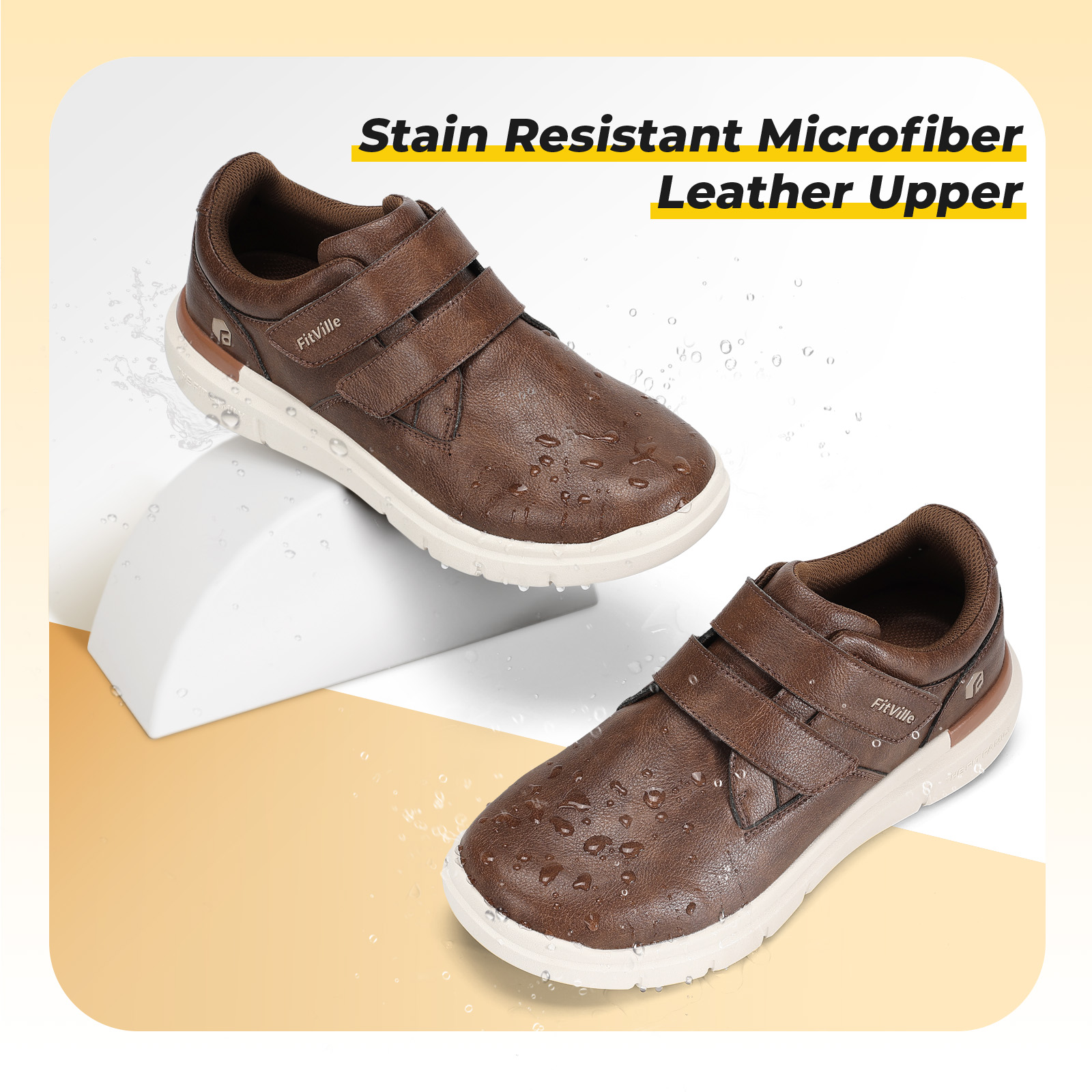 Sapatos Diabéticos Largos FitV - Formal Men Daily Wear Footwear avaliação e preço