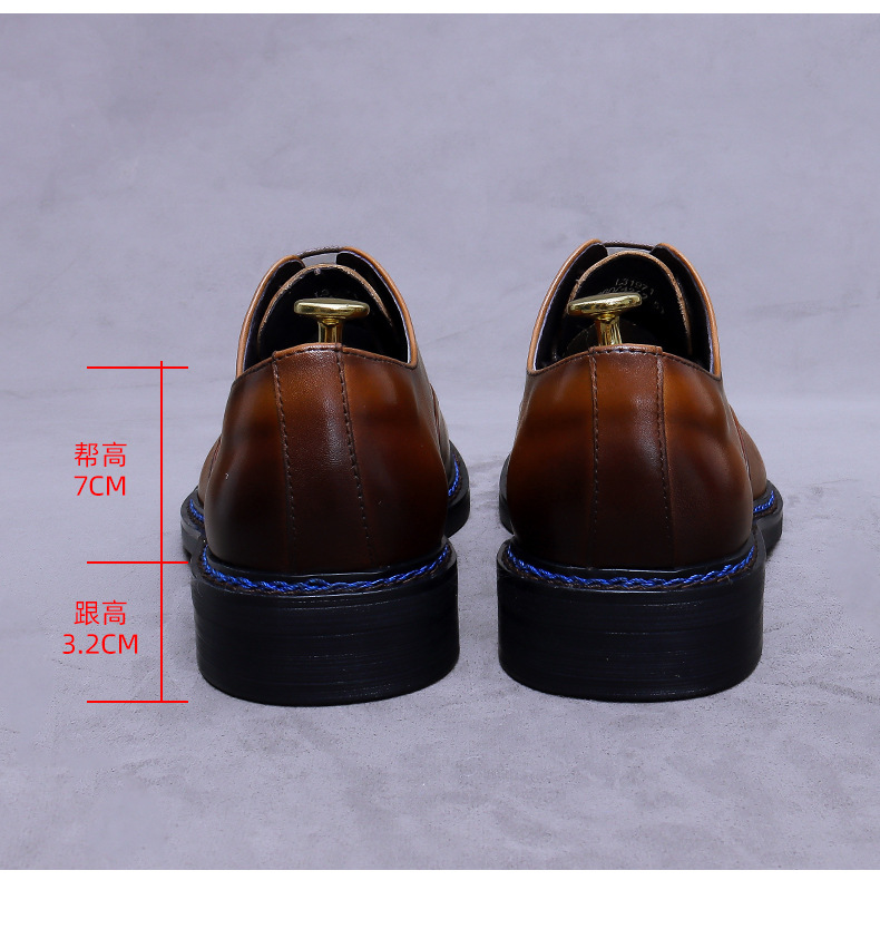 Sapatos Oxford de Couro Genuín - Formal Men Daily Wear Footwear avaliação e preço