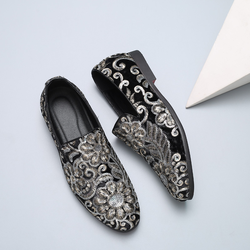 Mocassins de Veludo Masculinos - Men'S Formal Wear Slippers avaliação e preço
